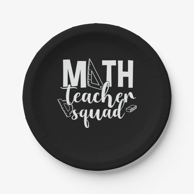 Assiettes En Carton Math Teacher Math Teacher Squad (Devant)