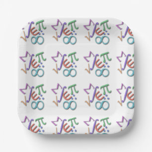 Assiettes En Carton mathématicien