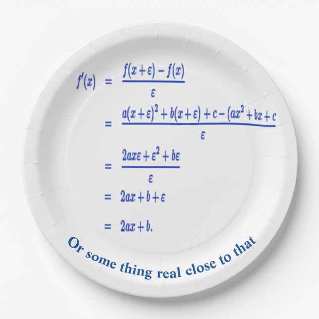 Assiettes En Carton Mathématiques (Devant)
