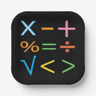 Assiettes En Carton Mathématiques mathématiques Symbole mathématique P