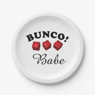 Assiettes En Carton Matrices et bébé de Bunco