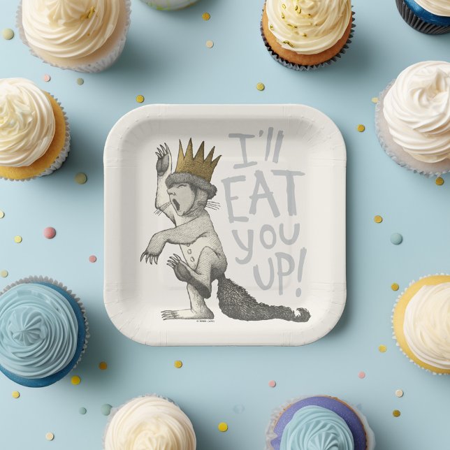 Assiettes En Carton Max | Je vais te manger ! (Paper plate on simulated table)