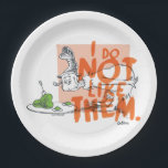 Assiettes En Carton Mec-Seuss Guy-Am-I "Je ne les aime pas"<br><div class="desc">Ce design présente Guy-Am-I de l'histoire classique de Dr. Seuss, Green Eggs and Ham. Le personnage est représenté regardant obstinément une assiette contenant le fameux repas tandis qu'un grand texte en gras indique "JE NE LES AIME PAS". C'est un clin d'œil amusant et direct à l'un des moments de refus...</div>