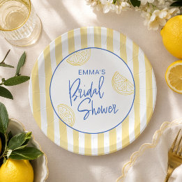 Assiettes En Carton Mediterranean Lemon Bridal Shower