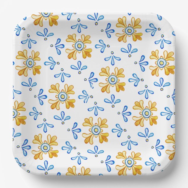 Assiettes En Carton Méditerranéen  (Recto)