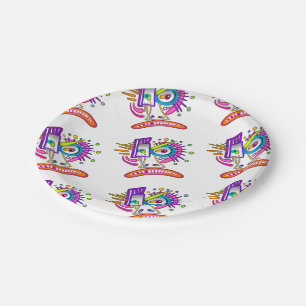 ASSIETTES EN CARTON MÉÉMOGIE EMOJI DE TRIBAL FROWNIE