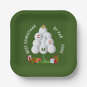Assiettes En Carton Meilleur Noël par Par Golf Ball Tree Année initial