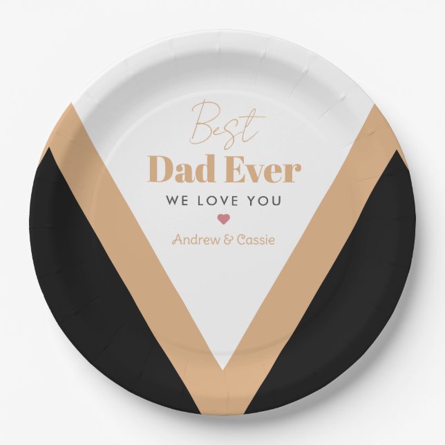 Assiettes En Carton Meilleur papa (Devant)