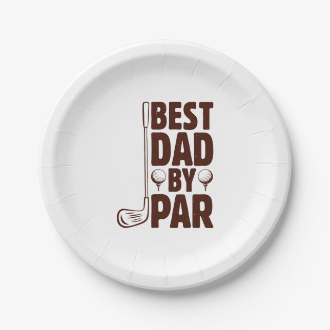 Assiettes En Carton Meilleur papa par Parc Golf Papa (Devant)