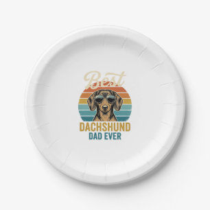 Assiettes En Carton Meilleur papa teckel de tous les temps Design de t