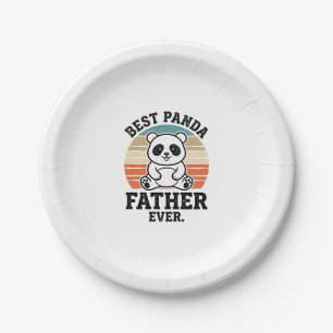 Assiettes En Carton Meilleur père panda jamais conception de t-shirt v