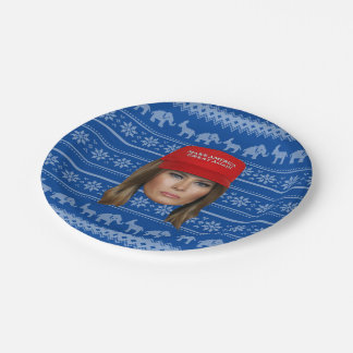 Assiettes En Carton Melania Trump MAGA Noël