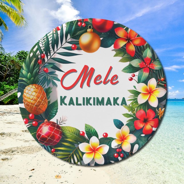 Assiettes En Carton Mele Kalikimaka (Créateur téléchargé)