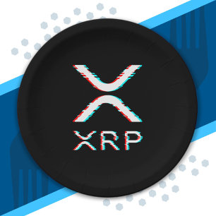 Assiettes En Carton Mème Crypto Devise XRP Glitch CryptoCurrency