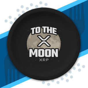 Assiettes En Carton Mème Crypto - XRP To The Moon - XRP Cryptomonnaie