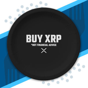 Assiettes En Carton Mème XRP Crypto Pas Conseil Financier Avertissemen