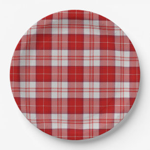 Assiettes En Carton Menzies Red Tartan