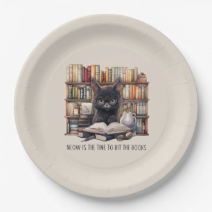 Assiettes En Carton Meow Est Le Moment De Toucher Les Livres