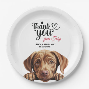 Assiettes En Carton Merci Mariage Labrador Retriever