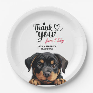 Assiettes En Carton Merci Mariage Rottweiler