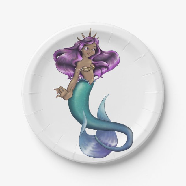 Assiettes En Carton Mermaid Iole (Devant)