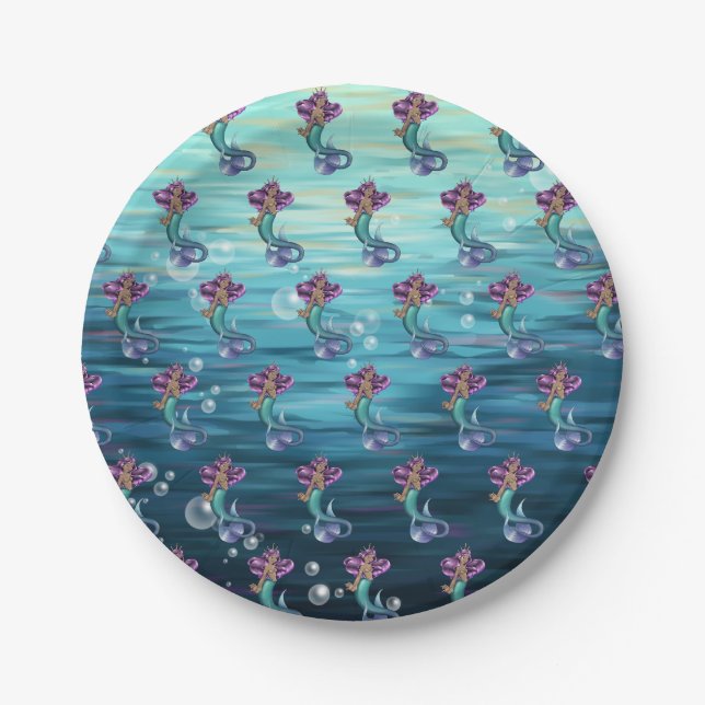 Assiettes En Carton Mermaid Iole (Devant)