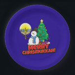 Assiettes En Carton Merry Chrismukkah avec Snowman et Menorah<br><div class="desc">C'est une vraie Chrismukkah 2019 ! Noël et Hanoukka tombent la même semaine !Ajoutez ces amusantes plaques de papier interconfessionnel (Hanoukka et Noël) à vos célébrations de Chrismukkah cette année. Si vous fêtez les fêtes ensemble, c'est une bonne touche.C'est notre design et vous ne le trouverez nulle part ailleurs que...</div>