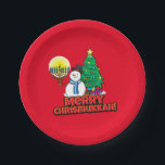 Assiettes En Carton Merry Chrismukkah avec Snowman et Menorah<br><div class="desc">C'est un vrai Chrismukkah pour 2019 ! Noël et Hanoukka tombent la même semaine !Ajoutez ces amusantes plaques de papier interconfessionnel (Hanoukka et Noël) à vos célébrations de Chrismukkah cette année. Si vous fêtez les fêtes ensemble, c'est une bonne touche.C'est notre design et vous ne le trouverez nulle part ailleurs...</div>