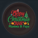 Assiettes En Carton Merry Christmas with Mamma & Papa-42705<br><div class="desc">Celebrate the joy of Christmas with mamma and papa. Perfect festive family design for gifts,  apparel,  and holiday memories. (You may search for design code 42705 to explore more matching items.).</div>