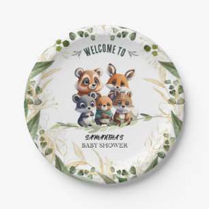 Assiettes En Carton Merveilles de la forêt : Une Baby Shower avec les 