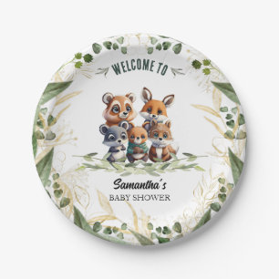 Assiettes En Carton Merveilles de la forêt : Une Baby Shower avec les 