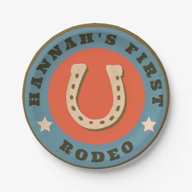 Assiettes En Carton Mes premières plaques de papier Rodeo (Devant)