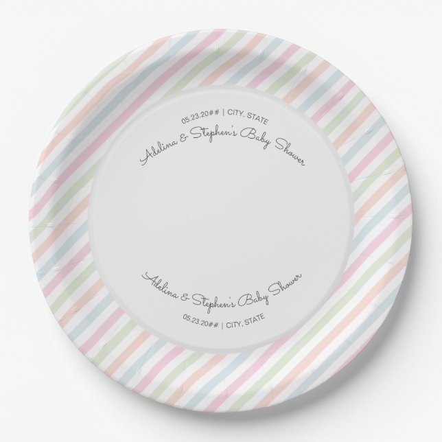 Assiettes En Carton Message du Baby shower Bump Ultrasound Cute (Devant)