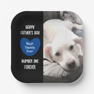 Assiettes En Carton Mete Meilleur Papa Jamais Chien Chien Chien Coeur 