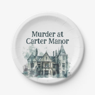 Assiettes En Carton Meurtre au Manoir - Meurtre Mystère Nuit