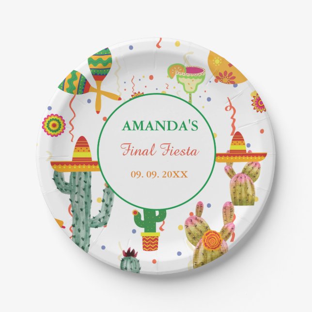 Assiettes En Carton Mexique Taco Bout Love Bachelorette Party Favorise (Devant)