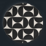 Assiettes En Carton Mi-Siècle Moderne Motif Vintage Noir Et Blanc<br><div class="desc">Motif moderne rétro du milieu du siècle - Formes géométriques Abstraites - Motif minimaliste en noir et blanc crème.</div>