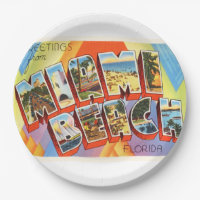 Miami Beach Floride FL Vieux souvenir Vintage voya