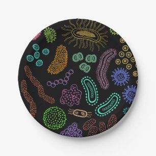 Assiettes En Carton Microbes