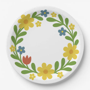 Assiettes En Carton Midsommar - Solstice d'été suédois traditionnel