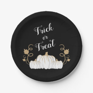 Assiettes En Carton Mignon Citrouille de Halloween pour un Tour en Tri