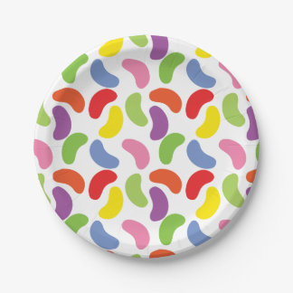 Assiettes En Carton Mignon coloré de motif de dragées à la gelée de