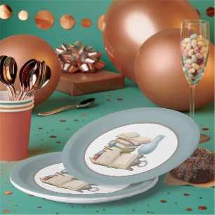 Assiettes En Carton mignon livre club partie papier plaque