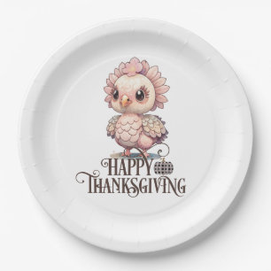 Assiettes En Carton Mignonne Turquie Thanksgiving
