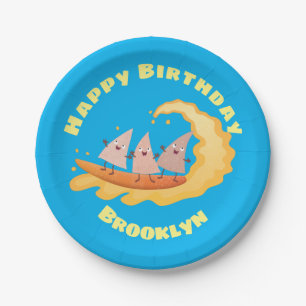 Assiettes En Carton Mignons nachos chips de maïs surf