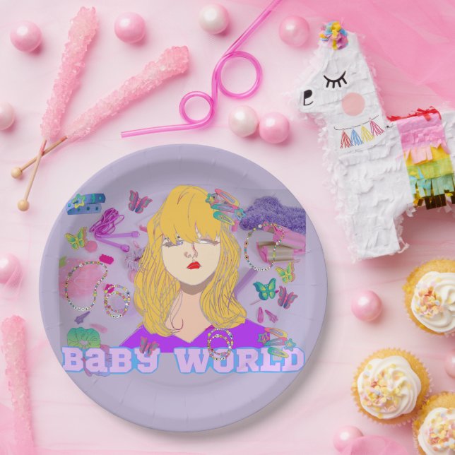 Assiettes En Carton Mikitiez premier film nuit princesse poupée été (Fête)