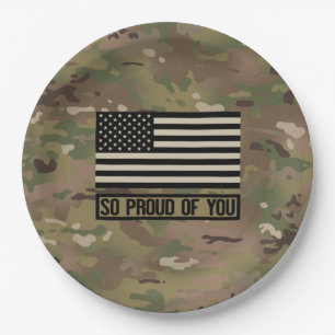 Assiettes En Carton Militaire - si fier de vous
