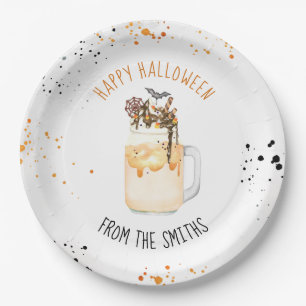 Assiettes En Carton Milkshake Fou Extrême Halloween Tricoter Ou Traite
