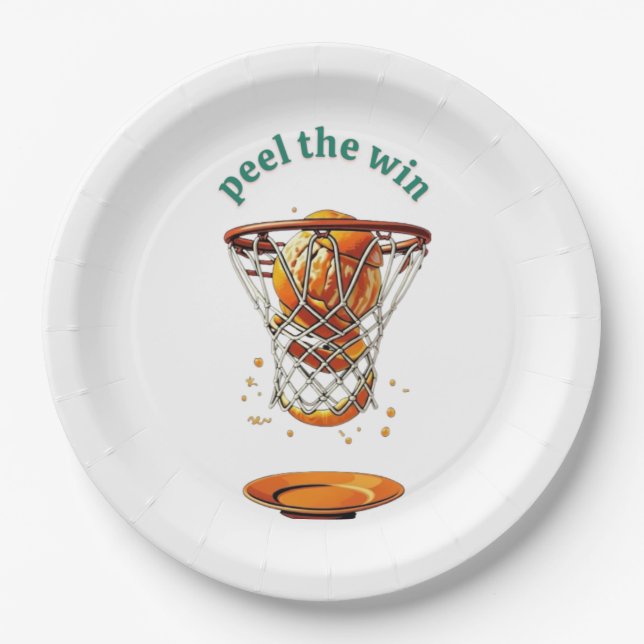 Assiettes En Carton Mini Basketball Hoop (Devant)