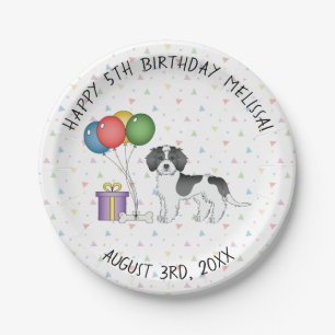 Assiettes En Carton Mini Goldendoodle Dog Black Party-Color Anniversai